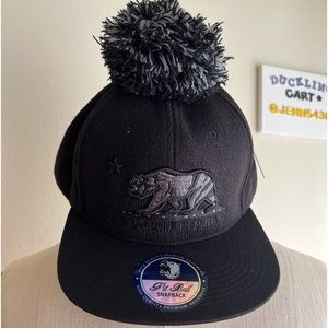 NWT Pit Bull Brand California Republic Snap Back with POM POM